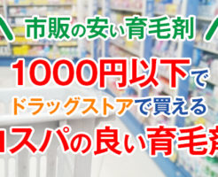 市販の安い1000円以下の育毛剤