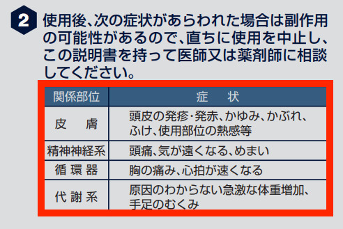 リアップの副作用にはEDはない